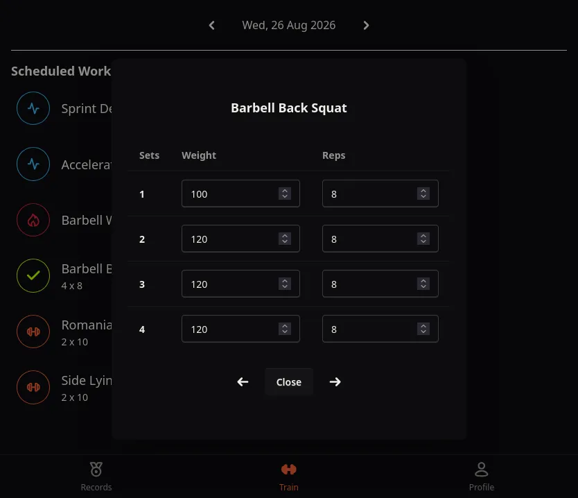 strength-app screenshot